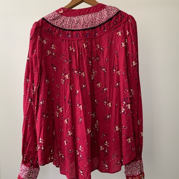 NWT Free People Paloma Printed Blouse - Picture 8 of 9
